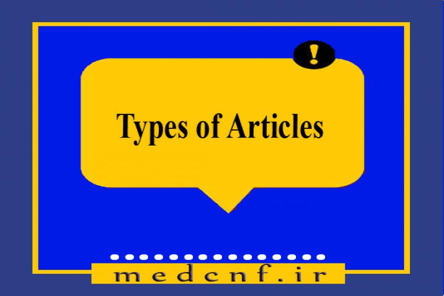 Types of Articles Accepted by the Conference